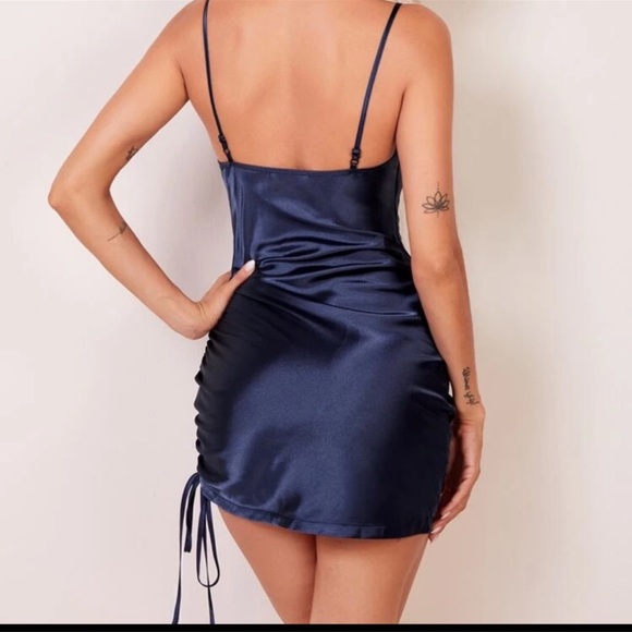 🌗🌚🌗🥀Drawstring side satin - Picture 2 of 5